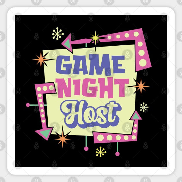 Game Night Host - Family Board Game Night Sticker by Graphic Duster